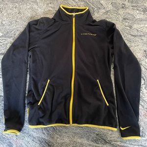 Vintage/retro 2000s Women’s Nike Livestrong fleece jacket. Size medium.